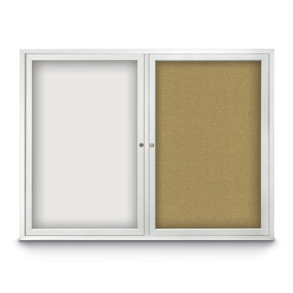 Corkboard, 48"x36", Black/Bronze